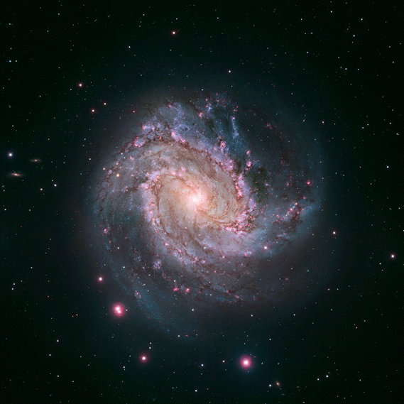 Figure 1 : Image de la galaxie spirale M83 prise par le télescope spatial Hubble.